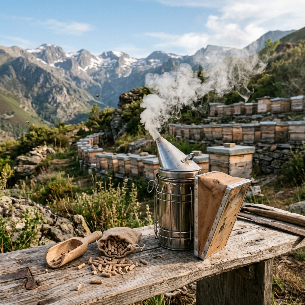 Pellets para ahumadores eficaces contra la varroa